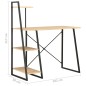 vidaXL Schreibtisch mit Regaleinheit Schwarz und Eiche 102×50×117 cm vidaXL Schreibtisch mit Regaleinheit Schwarz und Eiche 102×50×117 cm