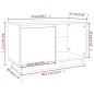 vidaXL TV-Schrank Grau 74x35x44 cm Massivholz Kiefer vidaXL TV-Schrank Grau 74x35x44 cm Massivholz Kiefer