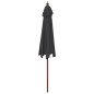 vidaXL Sonnenschirm mit Holzmast Schwarz 299x240 cm vidaXL Sonnenschirm mit Holzmast Schwarz 299x240 cm