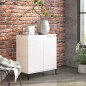 vidaXL Sideboard Hochglanz-Weiß 60x35x70 cm Holzwerkstoff vidaXL Sideboard Hochglanz-Weiß 60x35x70 cm Holzwerkstoff
