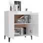 vidaXL Sideboard Hochglanz-Weiß 60x35x70 cm Holzwerkstoff vidaXL Sideboard Hochglanz-Weiß 60x35x70 cm Holzwerkstoff