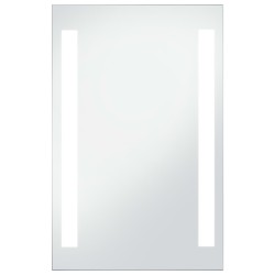vidaXL Badezimmer-Wandspiegel mit LEDs 60x100 cm