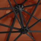 vidaXL Ampelschirm mit LED Terracotta-Rot 250x250 cm vidaXL Ampelschirm mit LED Terracotta-Rot 250x250 cm