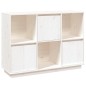 vidaXL Sideboard Weiß 110,5x35x80 cm Massivholz Kiefer vidaXL Sideboard Weiß 110,5x35x80 cm Massivholz Kiefer