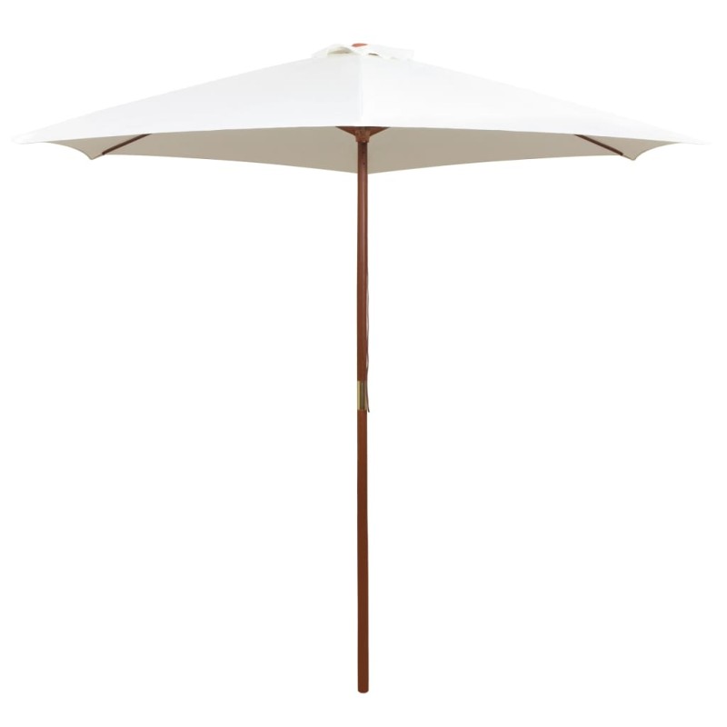 vidaXL Sonnenschirm 270×270 cm Holzstange Cremeweiß vidaXL Sonnenschirm 270×270 cm Holzstange Cremeweiß