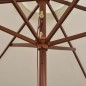 vidaXL Sonnenschirm 270×270 cm Holzstange Cremeweiß vidaXL Sonnenschirm 270×270 cm Holzstange Cremeweiß