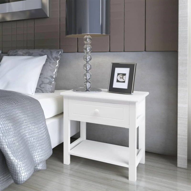 vidaXL Nachttisch Holz Weiß vidaXL Nachttisch Holz Weiß