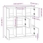 vidaXL Highboard Weiß 110,5x35x117 cm Massivholz Kiefer vidaXL Highboard Weiß 110,5x35x117 cm Massivholz Kiefer