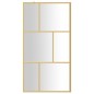 vidaXL Duschwand für Begehbare Dusche ESG Klarglas Golden 100x195cm vidaXL Duschwand für Begehbare Dusche ESG Klarglas Golden 100x195cm