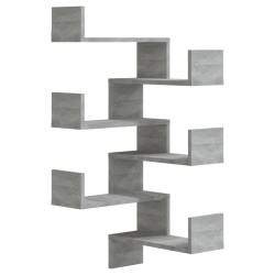 vidaXL Wand-Eckregale 2 Stk. Grau Sonoma 40x40x50 cm Holzwerkstoff