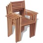 vidaXL Stapelbare Gartenstühle 4 Stk. Massivholz Teak vidaXL Stapelbare Gartenstühle 4 Stk. Massivholz Teak