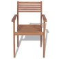 vidaXL Stapelbare Gartenstühle 4 Stk. Massivholz Teak vidaXL Stapelbare Gartenstühle 4 Stk. Massivholz Teak