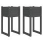 vidaXL Pflanzkübel 2 Stk. Grau 40x40x81 cm Massivholz Kiefer vidaXL Pflanzkübel 2 Stk. Grau 40x40x81 cm Massivholz Kiefer