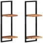 vidaXL Wandregale 2 Stk. 25x25x75 cm Massivholz Akazie und Stahl vidaXL Wandregale 2 Stk. 25x25x75 cm Massivholz Akazie und Stahl