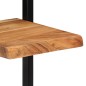 vidaXL Wandregale 2 Stk. 25x25x75 cm Massivholz Akazie und Stahl vidaXL Wandregale 2 Stk. 25x25x75 cm Massivholz Akazie und Stahl