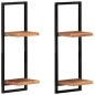 vidaXL Wandregale 2 Stk. 25x25x75 cm Massivholz Akazie und Stahl vidaXL Wandregale 2 Stk. 25x25x75 cm Massivholz Akazie und Stahl