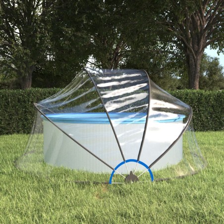 vidaXL Pool-Kuppel Rund 315x158 cm PVC