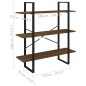 vidaXL Bücherregal Braun Eichen-Optik 100x30x105 cm Holzwerkstoff vidaXL Bücherregal Braun Eichen-Optik 100x30x105 cm Holzwerkstoff