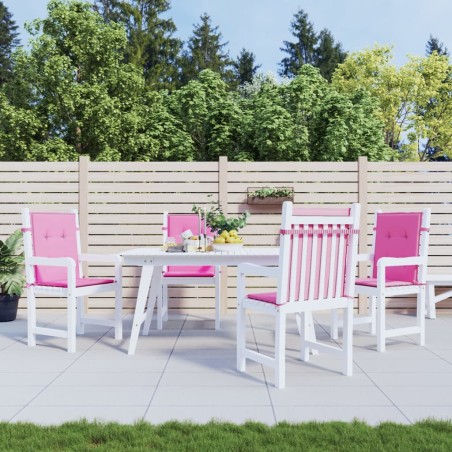 vidaXL Niedriglehner-Auflagen 4 Stk. Rosa Stoff