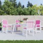 vidaXL Niedriglehner-Auflagen 4 Stk. Rosa Stoff vidaXL Niedriglehner-Auflagen 4 Stk. Rosa Stoff