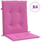 vidaXL Niedriglehner-Auflagen 4 Stk. Rosa Stoff vidaXL Niedriglehner-Auflagen 4 Stk. Rosa Stoff
