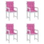 vidaXL Niedriglehner-Auflagen 4 Stk. Rosa Stoff vidaXL Niedriglehner-Auflagen 4 Stk. Rosa Stoff