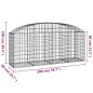 vidaXL Gabione mit Hochbogen 200x50x80/100 cm Verzinktes Eisen vidaXL Gabione mit Hochbogen 200x50x80/100 cm Verzinktes Eisen