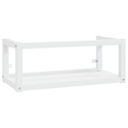 vidaXL Badezimmer Wand-Waschtischgestell Weiß 79x38x31 cm Eisen