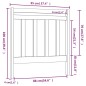 vidaXL Kopfteil Grau 95x4x100 cm Massivholz Kiefer