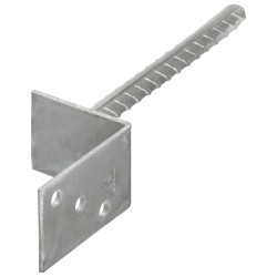 vidaXL Pfostenträger 6 Stk. Silbern 8×6×30 cm Verzinkter Stahl