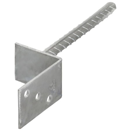vidaXL Pfostenträger 6 Stk. Silbern 8×6×30 cm Verzinkter Stahl