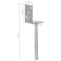 vidaXL Pfostenträger 6 Stk. Silbern 8×6×30 cm Verzinkter Stahl vidaXL Pfostenträger 6 Stk. Silbern 8×6×30 cm Verzinkter Stahl