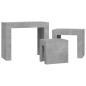 vidaXL Satztische 3-tlg. Betongrau Holzwerkstoff vidaXL Satztische 3-tlg. Betongrau Holzwerkstoff