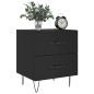 vidaXL Nachttische 2 Stk. Schwarz 40x35x47,5 cm Holzwerkstoff vidaXL Nachttische 2 Stk. Schwarz 40x35x47,5 cm Holzwerkstoff