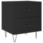 vidaXL Nachttische 2 Stk. Schwarz 40x35x47,5 cm Holzwerkstoff vidaXL Nachttische 2 Stk. Schwarz 40x35x47,5 cm Holzwerkstoff