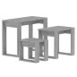 vidaXL Satztische 3 Stk. Grau Sonoma Holzwerkstoff vidaXL Satztische 3 Stk. Grau Sonoma Holzwerkstoff