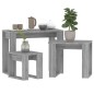 vidaXL Satztische 3 Stk. Grau Sonoma Holzwerkstoff vidaXL Satztische 3 Stk. Grau Sonoma Holzwerkstoff