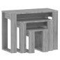 vidaXL Satztische 3 Stk. Grau Sonoma Holzwerkstoff vidaXL Satztische 3 Stk. Grau Sonoma Holzwerkstoff