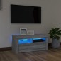 vidaXL TV-Schrank mit LED-Leuchten Grau Sonoma 90x35x40 cm vidaXL TV-Schrank mit LED-Leuchten Grau Sonoma 90x35x40 cm