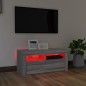 vidaXL TV-Schrank mit LED-Leuchten Grau Sonoma 90x35x40 cm vidaXL TV-Schrank mit LED-Leuchten Grau Sonoma 90x35x40 cm