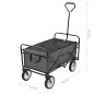 vidaXL Klappbarer Handwagen Stahl Grau vidaXL Klappbarer Handwagen Stahl Grau