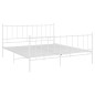 vidaXL Bett Weiß Metall 180x200 cm vidaXL Bett Weiß Metall 180x200 cm
