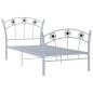 vidaXL Einzelbett mit Fußball-Design Grau Metall 90x200 cm vidaXL Einzelbett mit Fußball-Design Grau Metall 90x200 cm