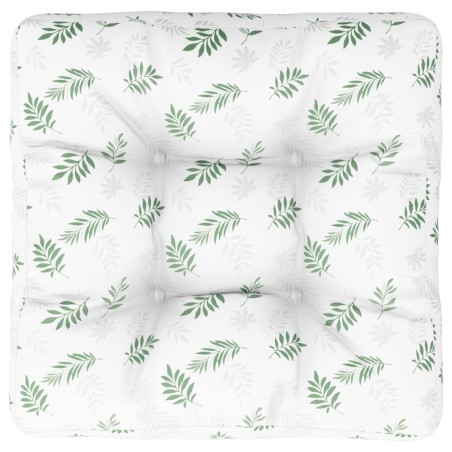 vidaXL Palettenkissen Blattmuster 60x60x12 cm Stoff