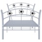 vidaXL Einzelbett mit Fußball-Design Grau Metall 90x200 cm vidaXL Einzelbett mit Fußball-Design Grau Metall 90x200 cm