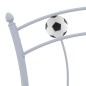 vidaXL Einzelbett mit Fußball-Design Grau Metall 90x200 cm vidaXL Einzelbett mit Fußball-Design Grau Metall 90x200 cm
