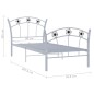 vidaXL Einzelbett mit Fußball-Design Grau Metall 90x200 cm vidaXL Einzelbett mit Fußball-Design Grau Metall 90x200 cm
