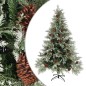 vidaXL Weihnachtsbaum mit Zapfen Grün und Weiß 150 cm PVC & PE vidaXL Weihnachtsbaum mit Zapfen Grün und Weiß 150 cm PVC & PE