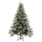 vidaXL Weihnachtsbaum mit Zapfen Grün und Weiß 150 cm PVC & PE vidaXL Weihnachtsbaum mit Zapfen Grün und Weiß 150 cm PVC & PE