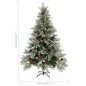 vidaXL Weihnachtsbaum mit Zapfen Grün und Weiß 150 cm PVC & PE vidaXL Weihnachtsbaum mit Zapfen Grün und Weiß 150 cm PVC & PE